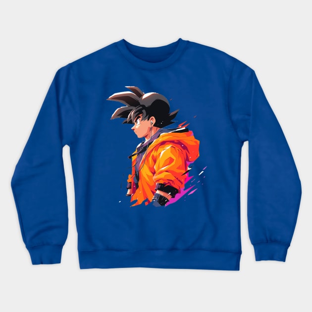 goku Crewneck Sweatshirt by pokermoment